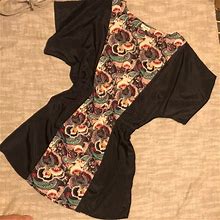 Storee Dresses | Center Print Panel Mini Dress | Color: Black/Cream | Size: M