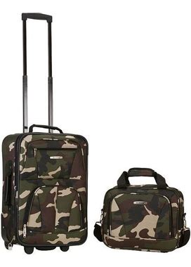 Rockland 2-Piece Wheeled Luggage Set, Brown, 2 Pc Set
