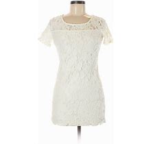 Hollister Casual Dress - Mini: White Solid Dresses - Women's Size X-Small