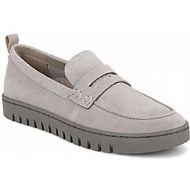 Vionic Leather/Suede 360 Flex Slip-Ons - Uptown, Size 9 Wide, Lt Grey Suede
