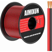 AIMIXUN 130ft 18 Gauge Wire, Electrical Wire 2 Conductor Red And Black Cable 12V 18 AWG 2 Pin 2 Color Hookup Strips Extension Cord High Resistant