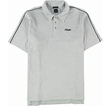 Reebok Mens Terry Cloth Rugby Polo Shirt, Grey, X-Large Rbk1026a