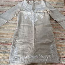 Michael Kors Dresses | Michael Kors 100% Linen Tan Embroidered Tunic Dress | Color: Cream/Tan | Size: S