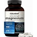 Naturebell Magnesium Glycinate 400Mg (Elemental), 270 Capsules - 100% Chelated