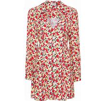 Rixo - Floral-Print Crepe Mini Dress - Women - Viscose - S - Red