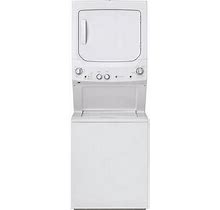 Ge General Electric Gud27gssmww Space Maker Series 27 Inch Gas Laundry Center With Cu. Ft. Washer Capacity 11 Wash Cycles 5.9 Cu. Ft. Dryer Capacity 4