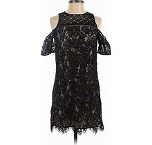 Ann Taylor LOFT Cocktail Dress - Shift: Black Print Dresses - Women's Size 0 Petite