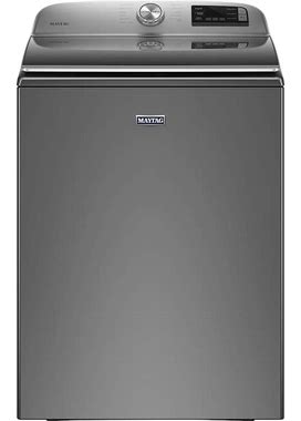 Maytag - 4.7 Cu. Ft. High Efficiency Smart Top Load Washer With Extra Power Button - Metallic Slate