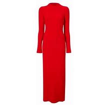 Proenza Schouler Women's Lara Bouclé Knit Maxi Dress - Red - Size Small