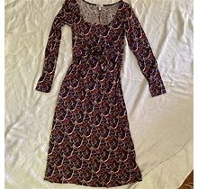 Allegra Hicks Silk Dress Sz 4 Patterned Knit Dress Sz 4 New Without Tags