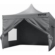 VEVOR 10x10 ft Pop Up Canopy With Removable Sidewalls Instant Canopies Portable Gazebo & Wheeled Bag Uv Resistant Waterproof Enclosed Canopy Tent For