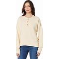 Carhartt Loose Fit Midweight French Terry Henley Sweatshirt Women's Clothing Stone Ash : XS