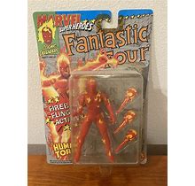 Human Torch Vintage Marvel Superheroes Action Figure New 1992 Toybiz Fantastic 4