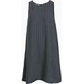 Halogen A-Line Dress, Size X-Small In Navy- Ivory Dots