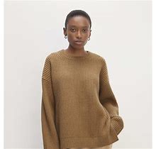Women's Felted Merino Oversized Crewneck Sweater By Everlane In Deep Camel, Size XL