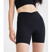 Aeropostale Womens' Cinched Front High-Rise Bike Shorts - Black - Size S - Nylon/Spandex - Teen Fashion & Clothing - Shop Spring Styles
