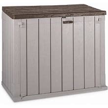 29.5 in. X 51 in. Taupe Gray/Brown Stora Way All Weather Outdoor Storage Shed Cabinet