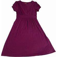 Forever 21 Dresses | 3 For $15!! Forever 21 Purple V-Neck A-Line Knit Dress Medium | Color: Purple | Size: Mj