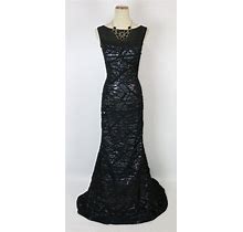 Jovani $550 Black Dress Mermaid Sleeveless Prom Formal Size 4 Long Gown