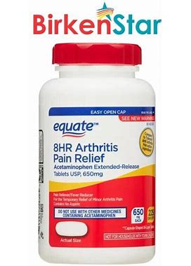Pain Relief Equate 8HR Arthritis Extended Release Acetaminophen 650 Mg 225Ct