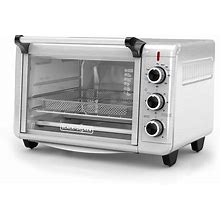Bake Air Fry Toaster Oven, Stainless Steel, 6 Slice - Silver