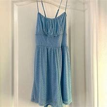 Forever 21 Dresses | Summer Dress. Baby Blue With Tiny White Flowers | Color: Blue/White | Size: L