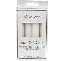 Candle-Lite 3745595 Candles 5" Emergency, White ONE 4-Pack