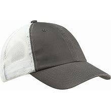 Big Accessories Adult Washed Trucker Cap Ba Grey/White OS