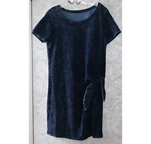 Express Women's Knit Bodycon Dress.Large.Indigo Blue.Cotton.Short