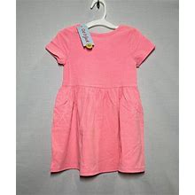 Toddler Girls' Solid Knit Short Sleeve Dress - Cat & Jack Pink 4T