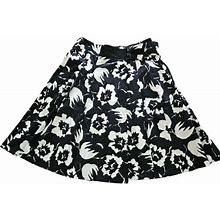 Piazza Sempione Black & White Floral True Wrap Skirt Midi Length