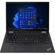 Lenovo Thinkpad X13 Yoga Gen 3 2-In-1 Laptop, 13.3" Touchscreen, Intel Core I5, 16GB Memory, 512GB Solid State Drive, Thunder Black, Windows 11