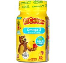 L'il Critters, Omega-3, Zesty Raspberry-Lemonade, 60 Gummies, LIL-01426