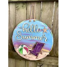 Summer Door Hanger | Hello Summer | Beach Door Hanger | Summer Decor