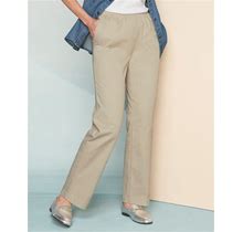 Draper's & Damon's Women's Classic Comfort® Straight Leg Pull-On Pants - Tan - XL - Misses