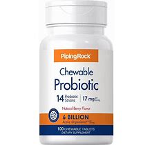 Piping Rock Probiotic | 100 Chewable Tablets | Berry Flavor