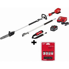 M18 FUEL 10 in. 18V Lithium-Ion Brushless Cordless Pole Saw Kit With 8.0 Ah Battery And 10 in. Saw Chain