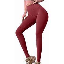 Fesfesfes Women Leggings Casual Solid Pants Mid Waist Loose Long Pants Yoga Pants Clothes Sale