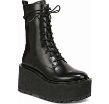 Circus Ny By Sam Edelman Women's Slater Lace-Up Platform Wedge Combat Boots - Black - Size 8m