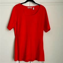 Isaac Mizrahi Tops | Isaac Mizrahi Short Sleeve Peplum Shirt | Color: Pink | Size: S