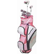 Golfgirl Fws3 Ladies Petite Golf Clubs Set W/ Cart Bag, All Graphite,
