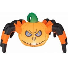 5 Feet Halloween Inflatable Pumpkin Spider With Built-In Led Light