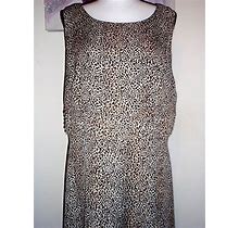 Danny & Nicole Sleeveless Leppard Print Casual Plus Dress Size 16