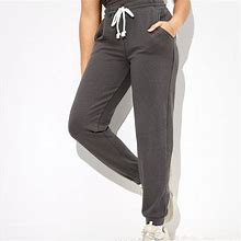 American Eagle Outfitters Pants & Jumpsuits | Ae High Waisted Fleece Waffle Jogger Xs | Color: Black/Gray | Size: Xs