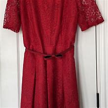 Danny & Nicole Red Lace Dress Size 18 - Women | Color: Red | Size: XL