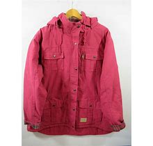 Schmidt Workwear Fit For Her Pink Flannel Lined Canvas Parka Jacket Womens 3XL