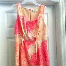 Loft Dresses | Nwot Ann Taylor Loft Dress | Color: Cream/Pink | Size: 10P