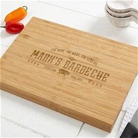 The Legend 10X14 Personalized Bamboo Cutting Board