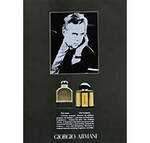 1985 GIORGIO ARMANI Fragrances For Men & Women PRINT AD