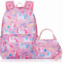 Woosir School Backpacks For Girls Kids Travel Backpack Bookbag For Teen Girls Back To School Laptop Backpacks With Lunch Box